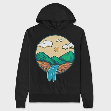 Mountain Illustration 7, Hanorac Oversize Barbati (Unisex)