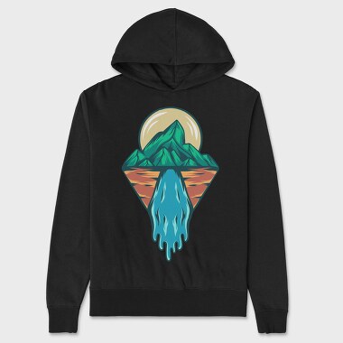 Mountain Illustration, Hanorac Oversize Barbati (Unisex)