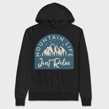 Mountain Life Just Relax, Hanorac Oversize Barbati (Unisex)