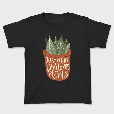 Tricou Copii, Girl Who Loves Plants