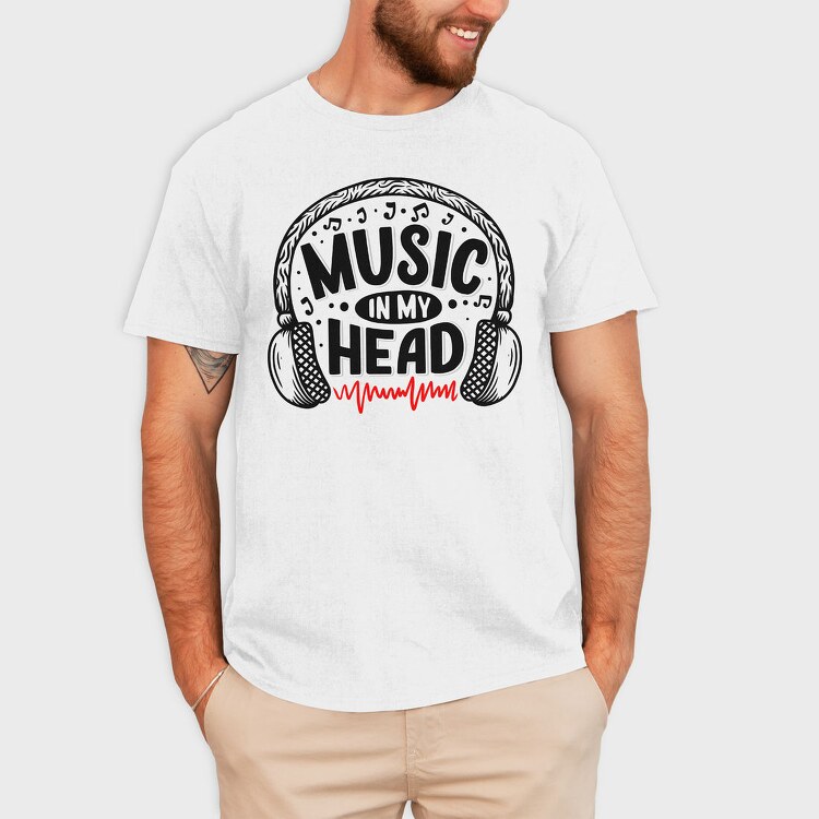 Music In My Head, Tricou Barbati (Unisex)