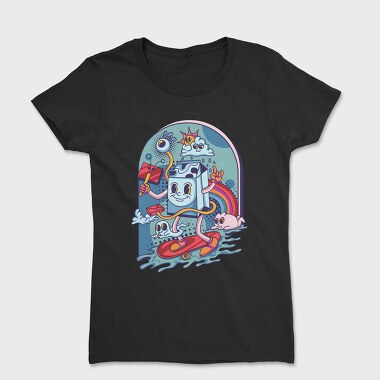 Abstract Cartoon Skate, Tricou Femei