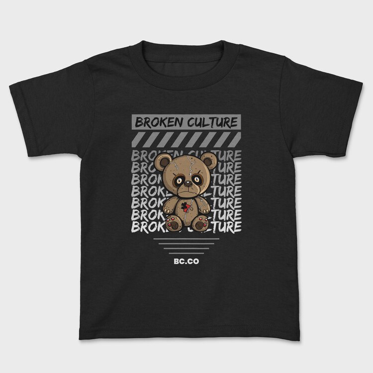 Broken Culture Teddy Bear, Tricou Copii