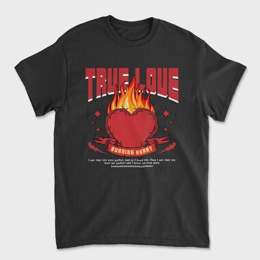 Burning Heart, Tricou Barbati (Unisex)