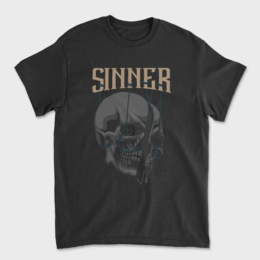 Sinner Skull, Tricou Barbati (Unisex)