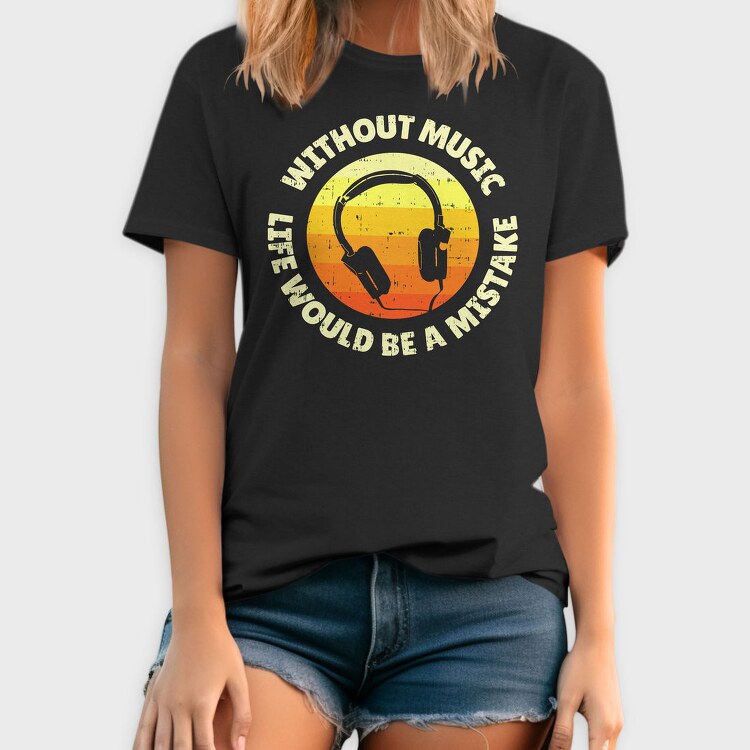 Music Life Headphones, Tricou Barbati (Unisex)