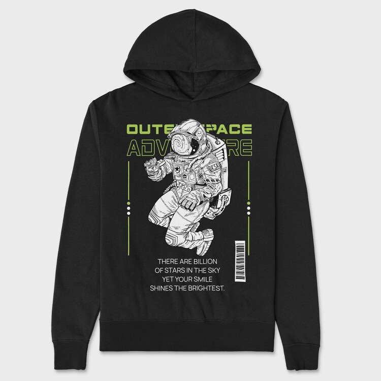 Outer Space Adventure, Hanorac Oversize Barbati (Unisex)