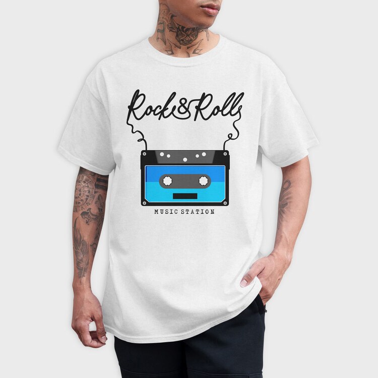 Rock And Roll Cassette, Tricou Barbati (Unisex)