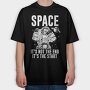 Space Skeleton Salute, Tricou Oversize Barbati (Unisex)