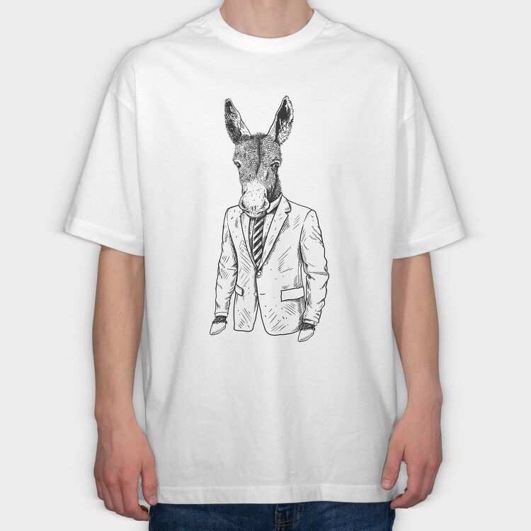Donkey Suit Chic, Tricou Oversize Barbati (Unisex)