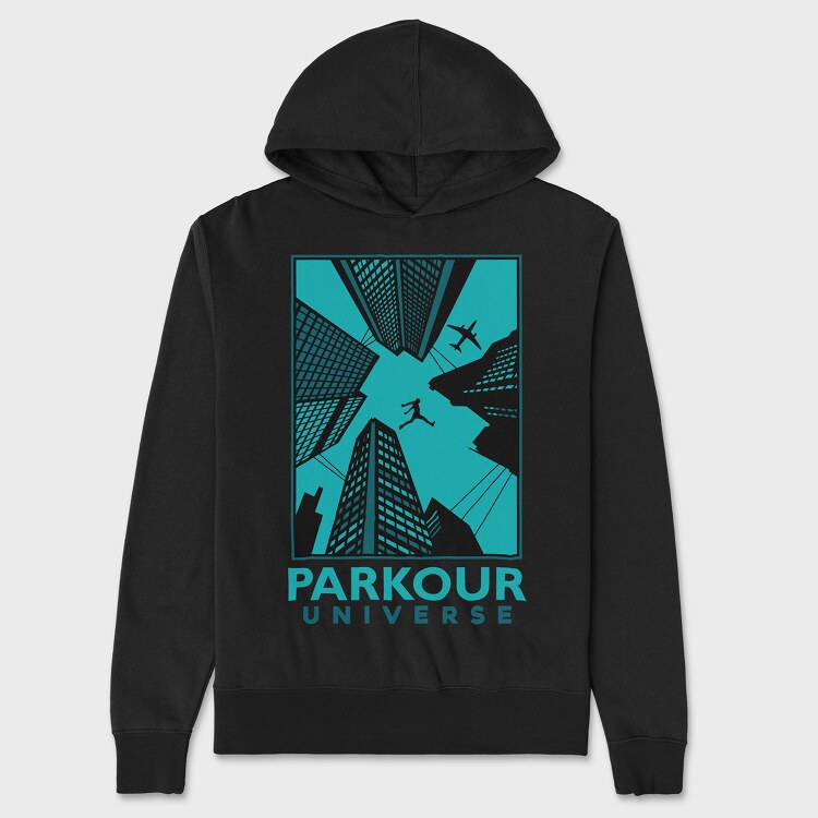 Parkour Universe, Hanorac Oversize Barbati (Unisex)