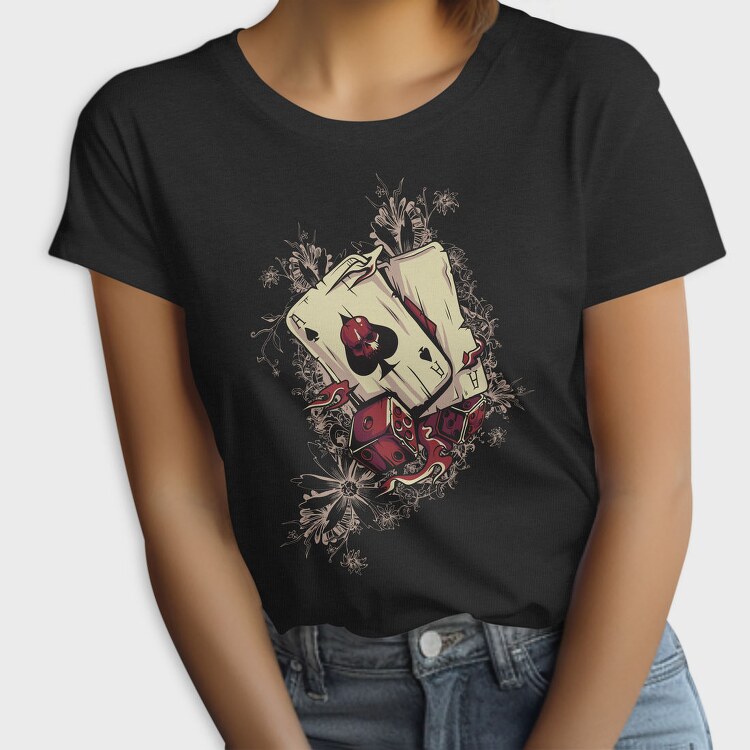 Ace Of Spades Skull, Tricou Femei