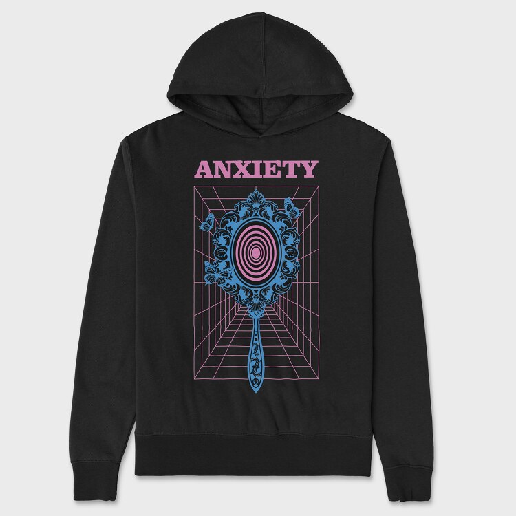 Anxiety Mirror, Hanorac Oversize Barbati (Unisex)