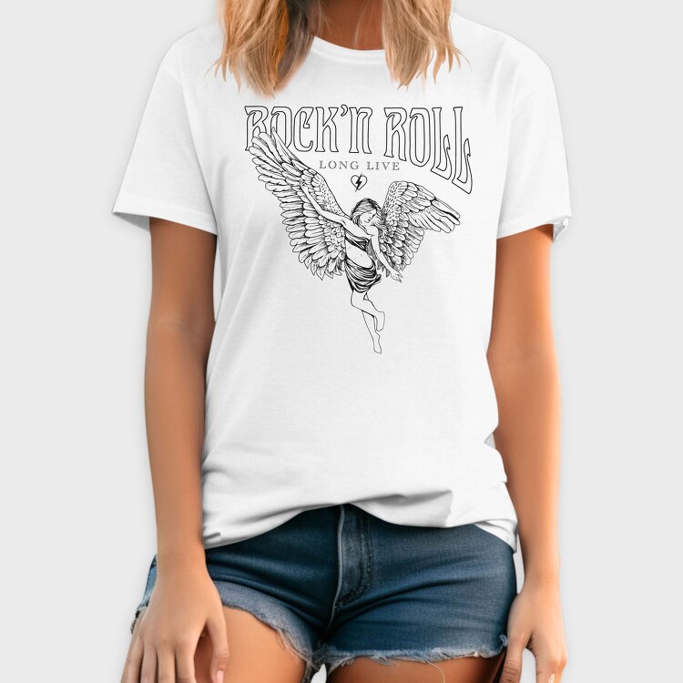 Rock N Roll Live Angel, Tricou Barbati (Unisex)