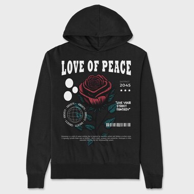 Love of Peace, Hanorac Oversize Barbati (Unisex)