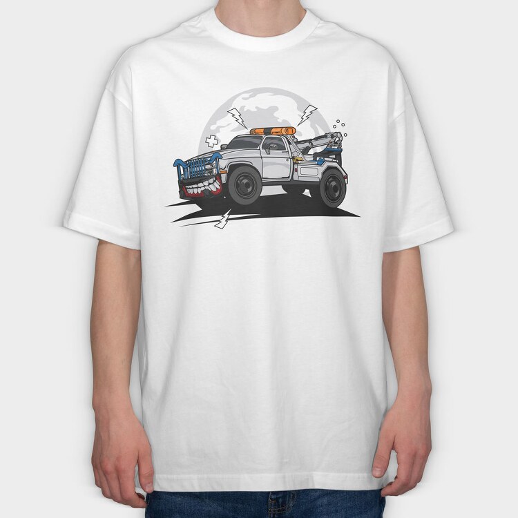 Towtruck Teeth Rescue, Tricou Oversize Barbati (Unisex)