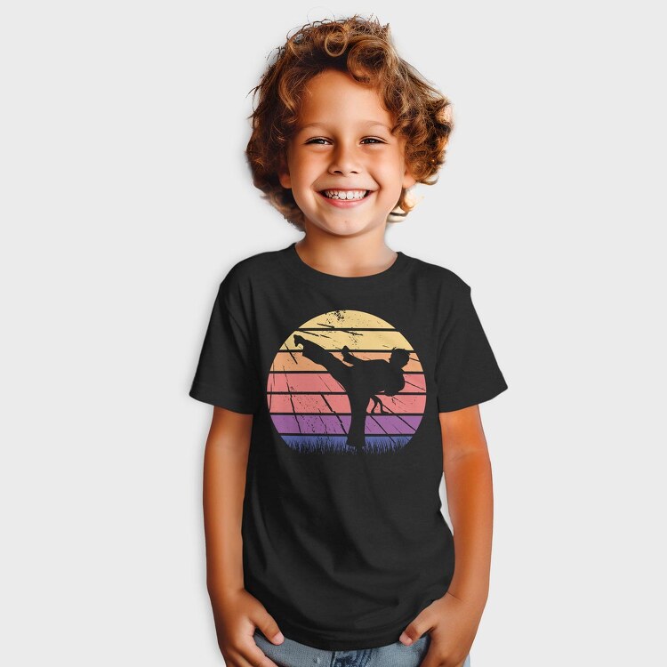 Martial Arts Retro Sunset, Tricou Copii