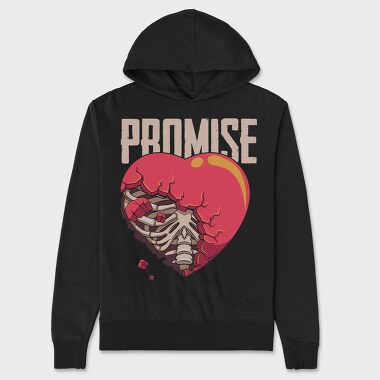 Promise Heart Skeleton, Hanorac Oversize Barbati (Unisex)