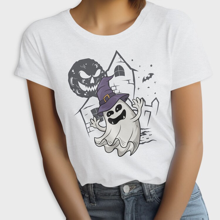 Halloween Ghostly Witch, Tricou Femei