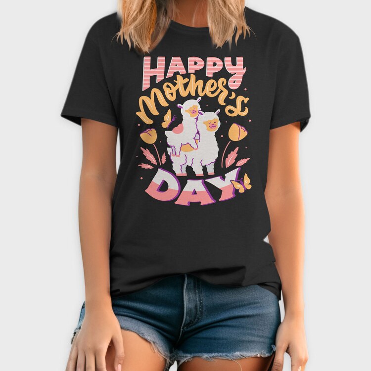 Happy Mothers Day Llama, Tricou Barbati (Unisex)
