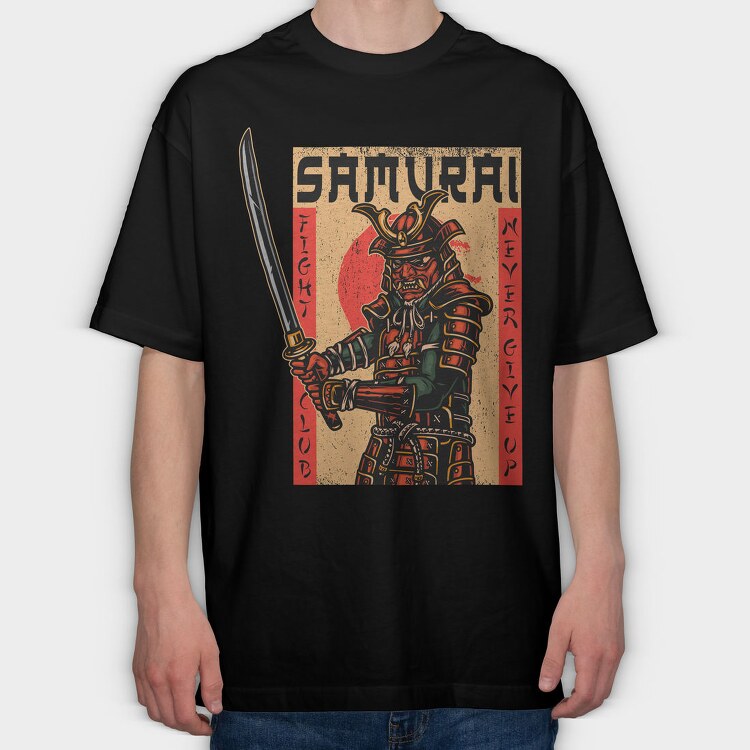 Samurai Fight Club, Tricou Oversize Barbati (Unisex)