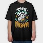 Panda Mom Tulips, Tricou Oversize Barbati (Unisex)