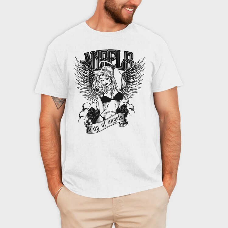 Urban Angel City, Tricou Barbati (Unisex)