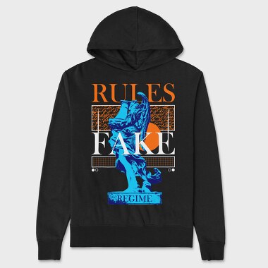 Rules Fake, Hanorac Oversize Barbati (Unisex)