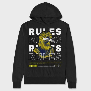 Rules Yellow, Hanorac Oversize Barbati (Unisex)