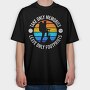 Sunset Cyclist, Tricou Oversize Barbati (Unisex)