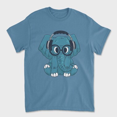 Tricou Barbati (Unisex), Elephant With Glasses