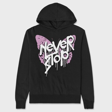 Never Stop Graffiti, Hanorac Oversize Barbati (Unisex)