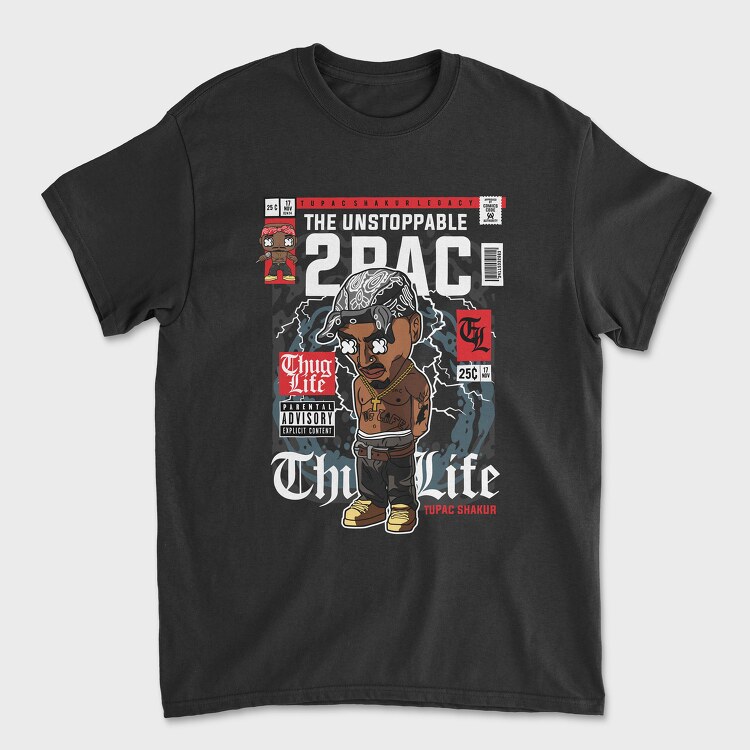 Tupac, Tricou Barbati (Unisex)