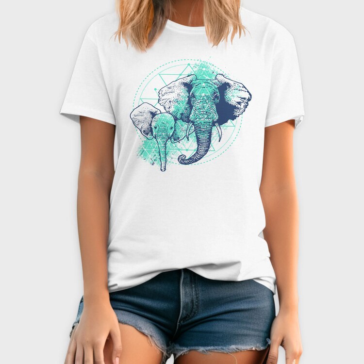 Elephant Spirit Circle, Tricou Barbati (Unisex)