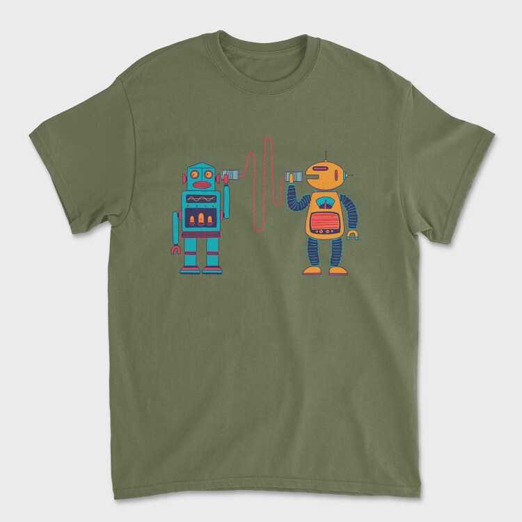 Robots Walkie Talkie, Tricou Barbati (Unisex)