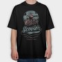 Scooter Classic Motorcycle, Tricou Oversize Barbati (Unisex)