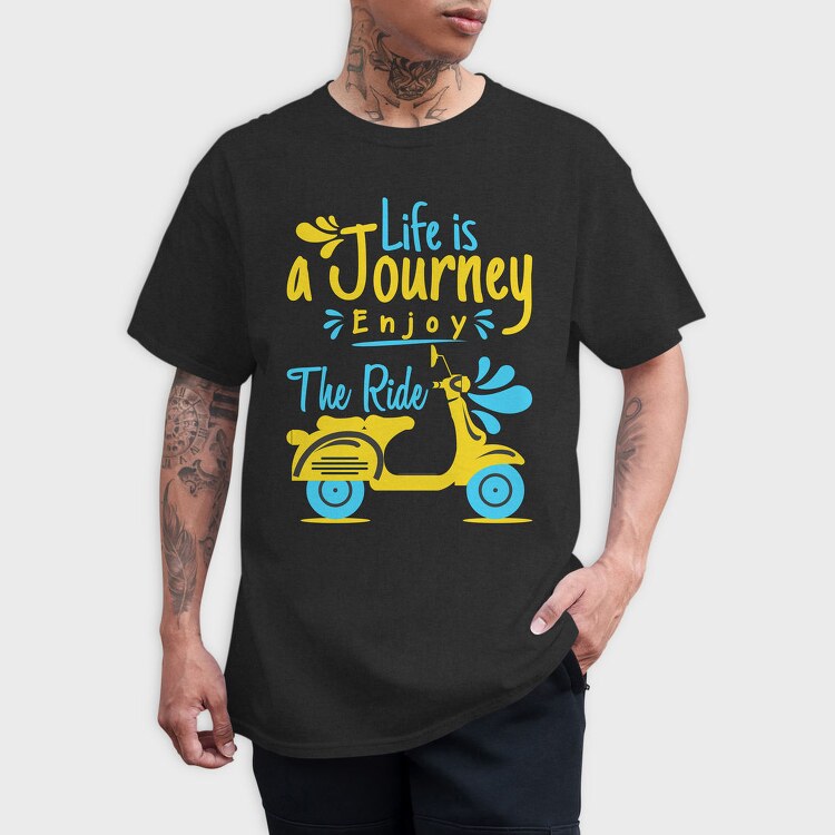 Scooter Journey Ride, Tricou Barbati (Unisex)