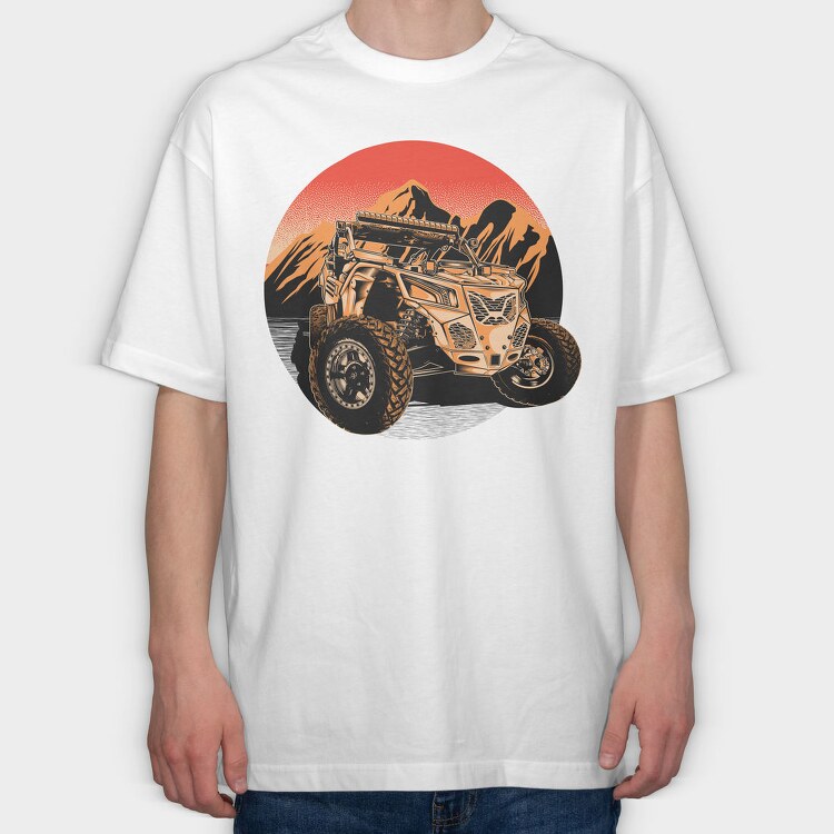 Desert Rally, Tricou Oversize Barbati (Unisex)