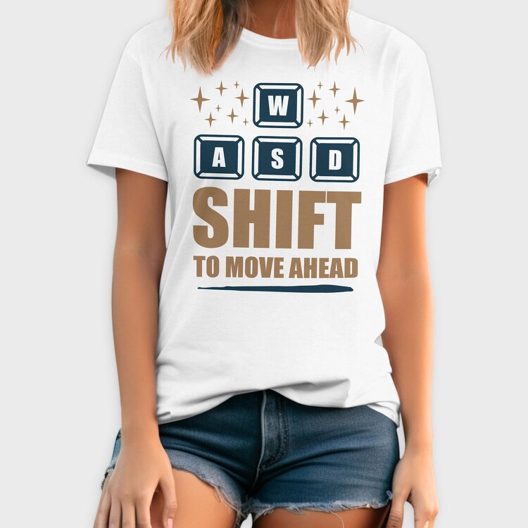 Wasd Shift Ahead, Tricou Barbati (Unisex)