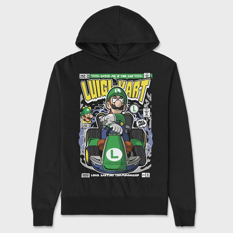 Luigi Karting, Hanorac Oversize Barbati (Unisex)