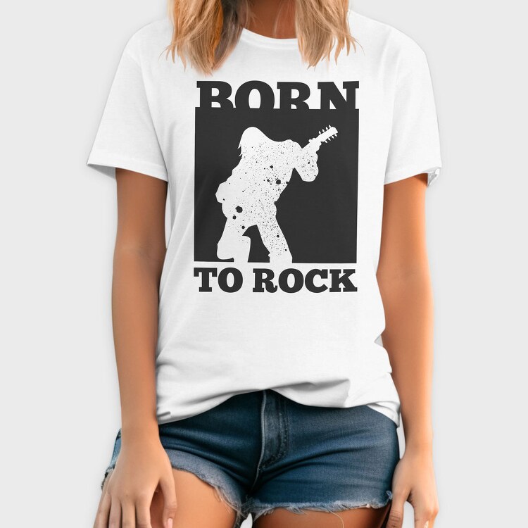 Born To Rock Guitar, Tricou Barbati (Unisex)