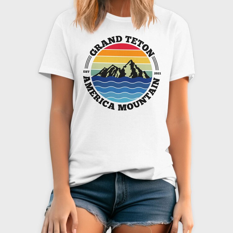Grand Teton Mountain, Tricou Barbati (Unisex)