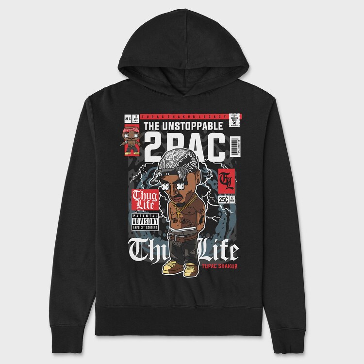 Tupac, Hanorac Oversize Barbati (Unisex)