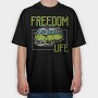 Freedom Life Van, Tricou Oversize Barbati (Unisex)