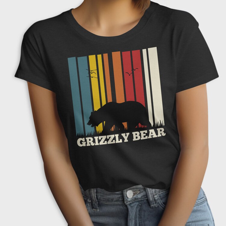 Grizzly Bear Sunset, Tricou Femei