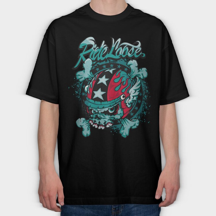 Ride Loose, Tricou Oversize Barbati (Unisex)