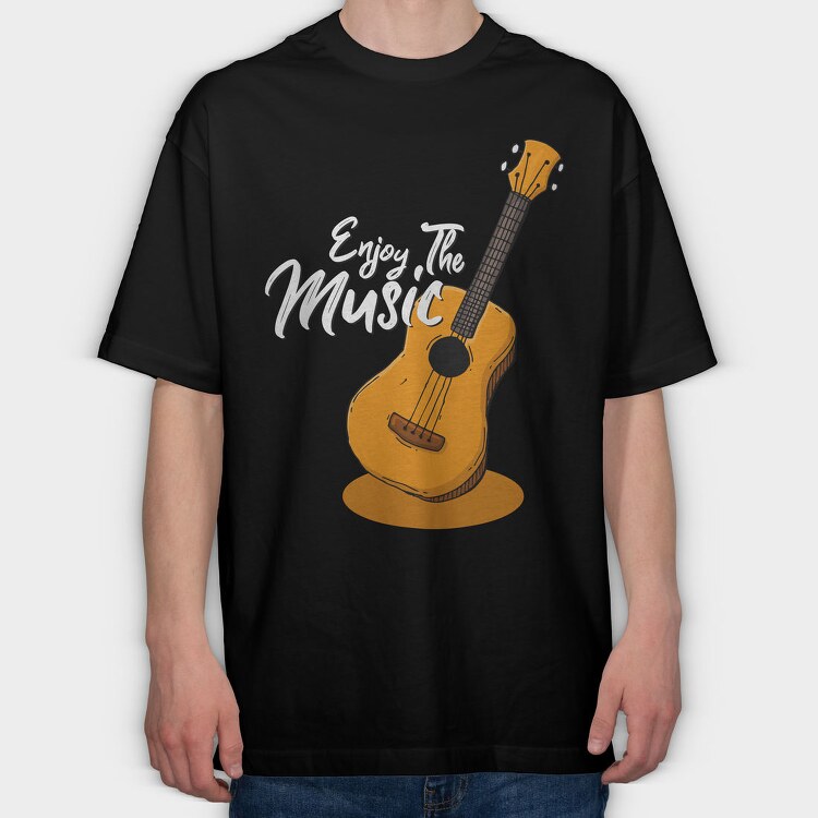 Guitar Music Joy, Tricou Oversize Barbati (Unisex)