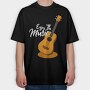 Guitar Music Joy, Tricou Oversize Barbati (Unisex)