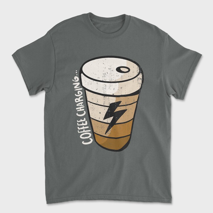 Coffee Charging, Tricou Barbati (Unisex)