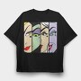 Apple Monster Eyes, Tricou Oversize Barbati (Unisex)